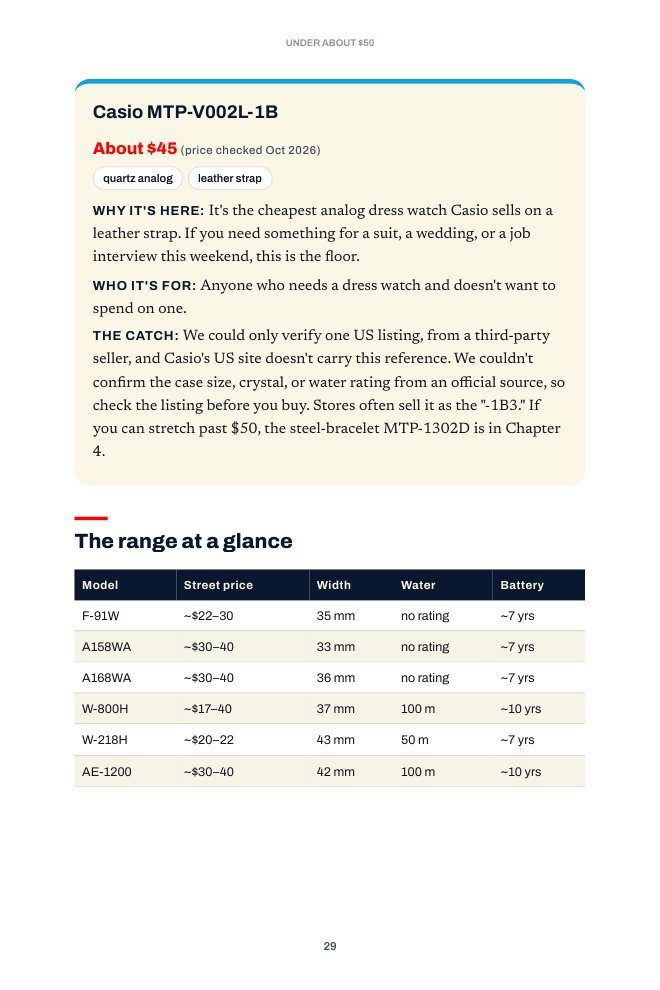 The range at a glance